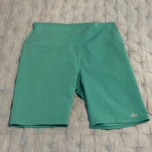 ALO Yoga Teal Bike Shorts